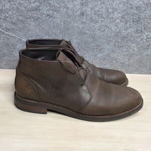 Rhodes Felix Chukka Lace Up Boots Huckberry Brown Leather Men's US Size 10